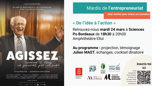 Invitation : Mardi de l'entrepreneuriat "De l'idée à l'action" 24 Mars 2026